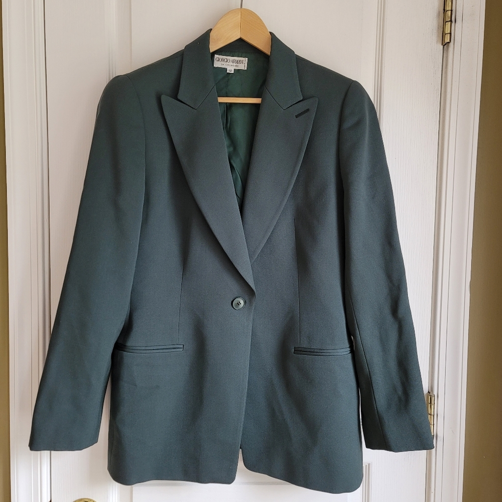 Vintage Giorgio Armani green blazer size 12 womens
